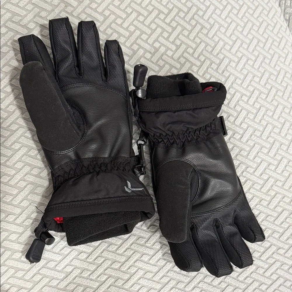 KOMBI WATERPROOF BREATHABLE BLACK SKI WINTER GLOVES JR SIZE LARGE